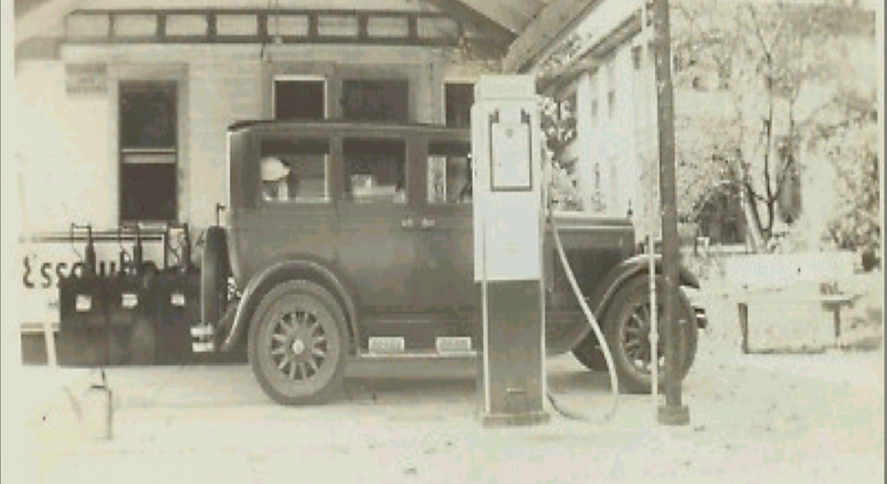 Possibly a photo of my great grandparent's first gas station. 